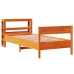 Estructura de cama sin colchón madera maciza marrón 75x190 cm