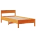 Estructura de cama sin colchón madera maciza marrón 75x190 cm