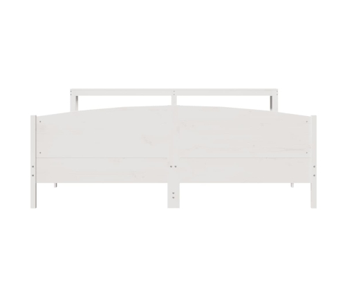 Estructura de cama sin colchón madera maciza blanca 200x200 cm