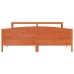 Cama sin colchón madera maciza de pino marrón cera 200x200 cm