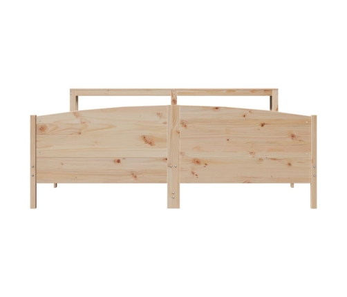 Estructura de cama sin colchón madera maciza de pino 180x200 cm