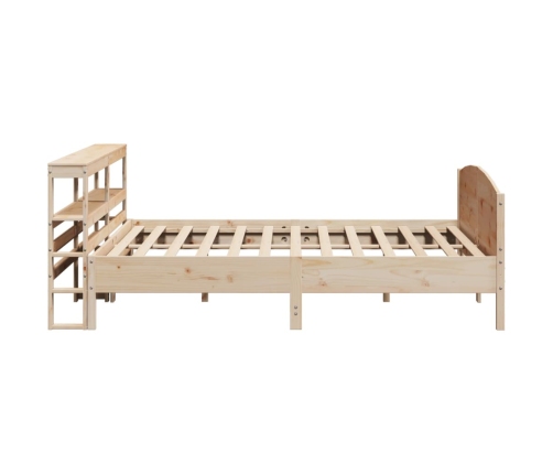 Estructura de cama sin colchón madera maciza de pino 180x200 cm