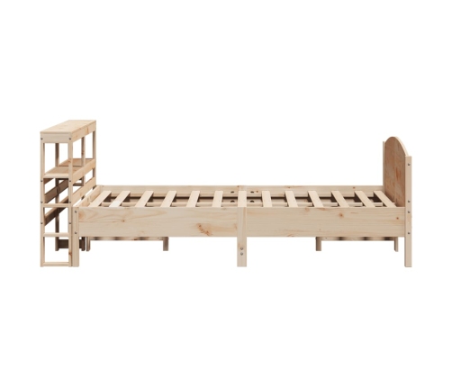 Estructura de cama sin colchón madera de pino blanco 150x200 cm