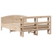 Estructura de cama sin colchón madera de pino blanco 150x200 cm