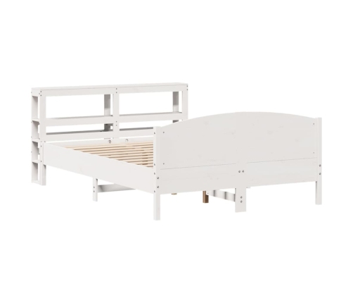 Estructura de cama sin colchón madera de pino blanca 150x200 cm