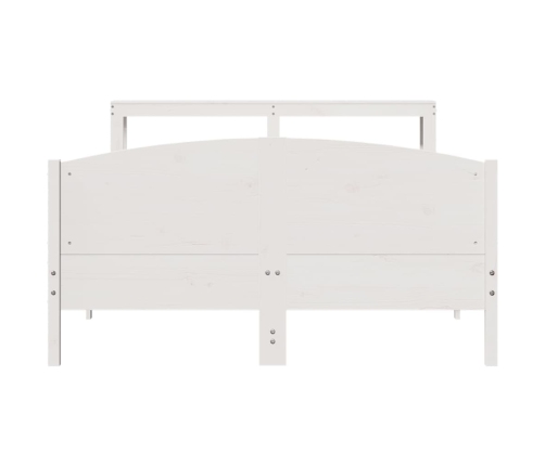 Estructura de cama sin colchón madera de pino blanca 150x200 cm