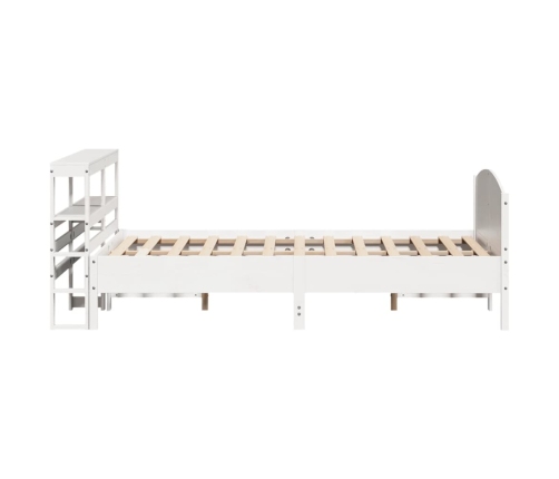 Estructura de cama sin colchón madera de pino blanca 150x200 cm