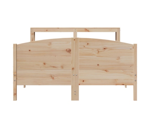 Estructura de cama sin colchón madera de pino maciza 120x200 cm