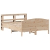 Estructura de cama sin colchón madera maciza de pino 140x190 cm