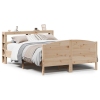 Estructura de cama sin colchón madera maciza de pino 140x190 cm