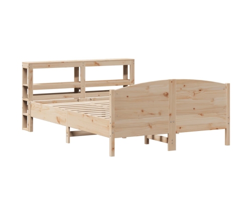 Estructura de cama sin colchón madera maciza de pino 135x190 cm