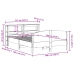 Estructura de cama sin colchón madera maciza marrón 135x190 cm