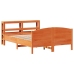 Estructura de cama sin colchón madera maciza marrón 120x190 cm