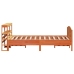 Estructura de cama sin colchón madera maciza marrón 120x190 cm