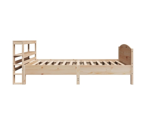 Estructura de cama sin colchón madera maciza de pino 100x200 cm