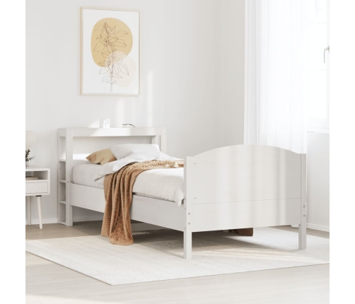 Estructura cama sin colchón madera maciza pino blanca 100x200cm