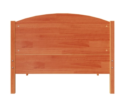 Cama sin colchón madera maciza de pino marrón cera 100x200 cm