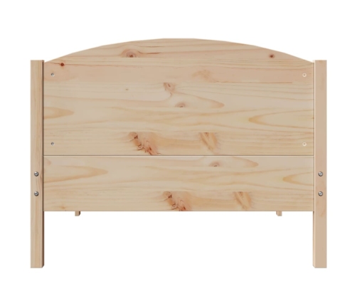 Estructura de cama sin colchón madera maciza de pino 90x190 cm