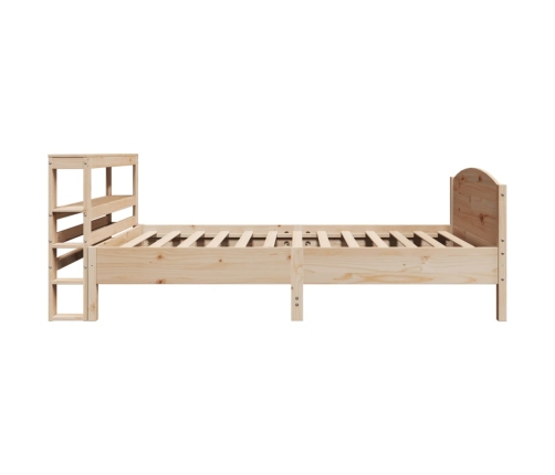 Estructura de cama sin colchón madera maciza de pino 90x190 cm