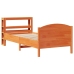 Estructura de cama sin colchón madera maciza marrón 90x190 cm