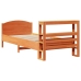 Estructura de cama sin colchón madera maciza marrón 90x190 cm