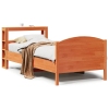 Estructura de cama sin colchón madera maciza marrón 90x190 cm