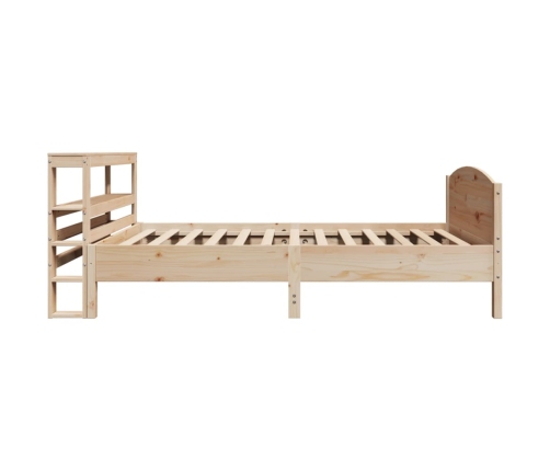 Estructura de cama sin colchón madera maciza pino 75x190 cm