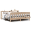 Estructura de cama sin colchón madera maciza de pino 200x200 cm