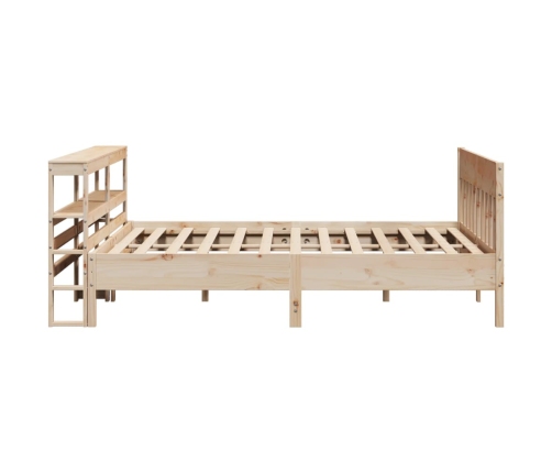 Estructura de cama sin colchón madera maciza de pino 180x200 cm