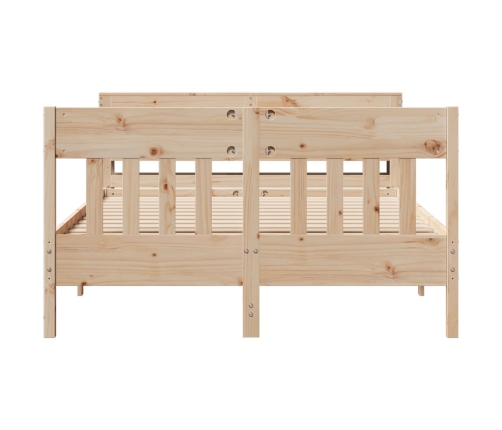 Estructura de cama sin colchón madera de pino blanco 150x200 cm