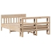 Estructura de cama sin colchón madera de pino blanco 150x200 cm