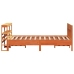 Cama sin colchón madera maciza de pino marrón cera 120x200 cm