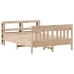 Estructura de cama sin colchón madera maciza de pino 140x190 cm