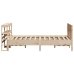 Estructura de cama sin colchón madera maciza de pino 140x190 cm