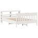 Estructura de cama sin colchón madera de pino blanca 140x190 cm