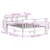 Estructura de cama sin colchón madera de pino blanca 140x190 cm