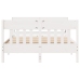Estructura de cama sin colchón madera de pino blanca 140x190 cm