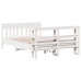 Estructura de cama sin colchón madera de pino blanca 140x190 cm
