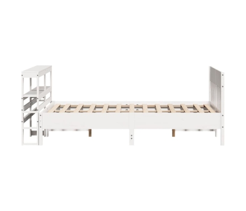 Estructura de cama sin colchón madera de pino blanco 135x190 cm