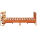 Estructura de cama sin colchón madera maciza marrón 135x190 cm