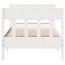 Estructura de cama sin colchón madera maciza blanca 90x190 cm