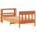 Estructura de cama sin colchón madera maciza marrón 90x190 cm