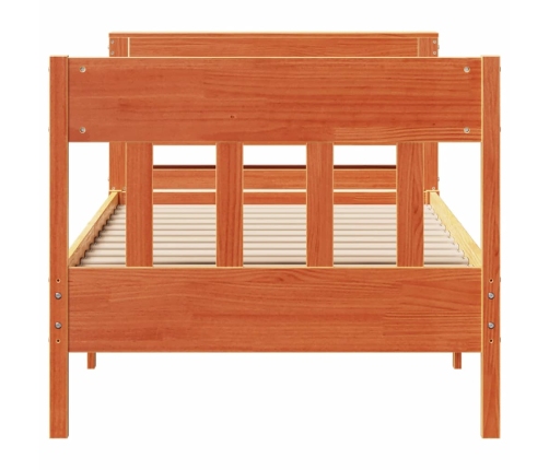 Estructura de cama sin colchón madera maciza marrón 90x190 cm