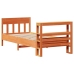 Estructura de cama sin colchón madera maciza marrón 90x190 cm