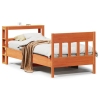 Estructura de cama sin colchón madera maciza marrón 75x190 cm