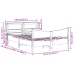 Estructura cama con cabecero madera pino marrón cera 140x200 cm