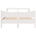 Estructura de cama con cabecero madera pino blanco 120x190 cm