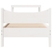 Estructura de cama con cabecero madera pino blanco 90x190 cm