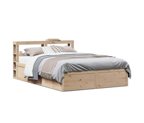 Estructura de cama con cabecero madera maciza pino 160x200 cm