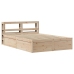 Estructura de cama con cabecero madera maciza pino 140x190 cm